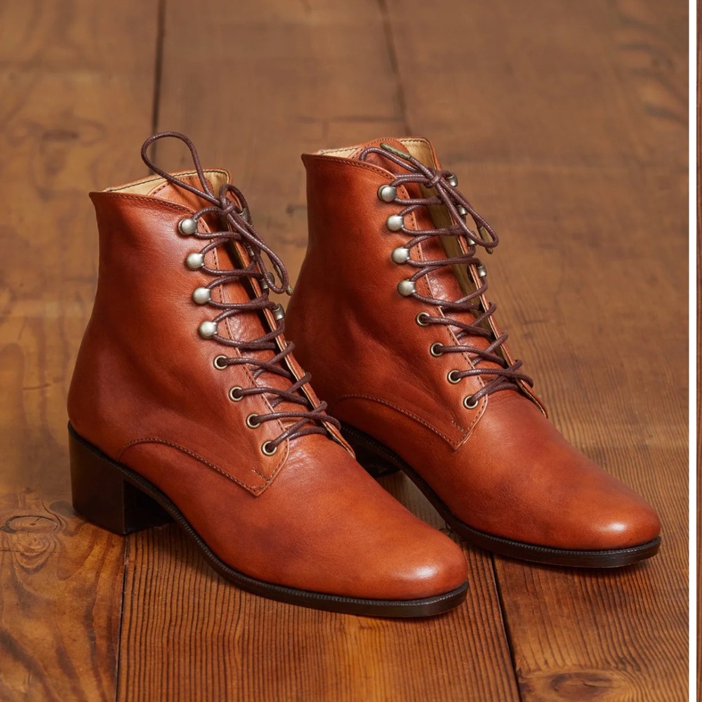 Christy Dawn Brown Lace Up Boots Classic Design